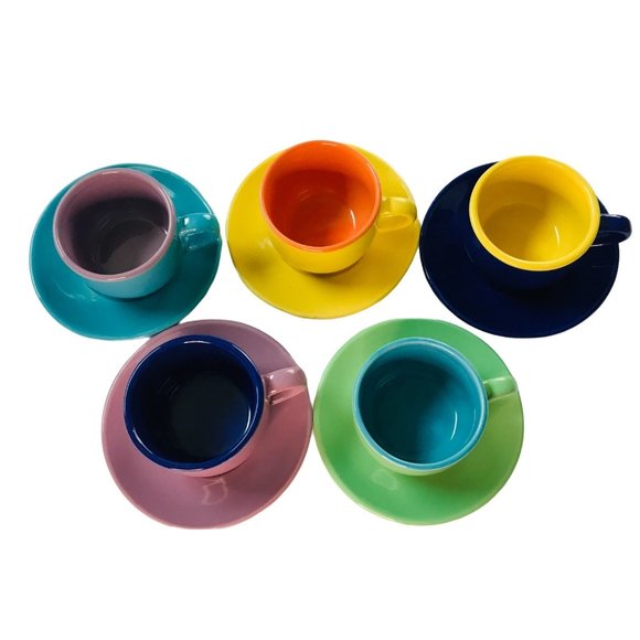 Gibson Mini Tea Coffee Espresso Cup & Saucer Collectible Demitasse 5 sets - Picture 2 of 11